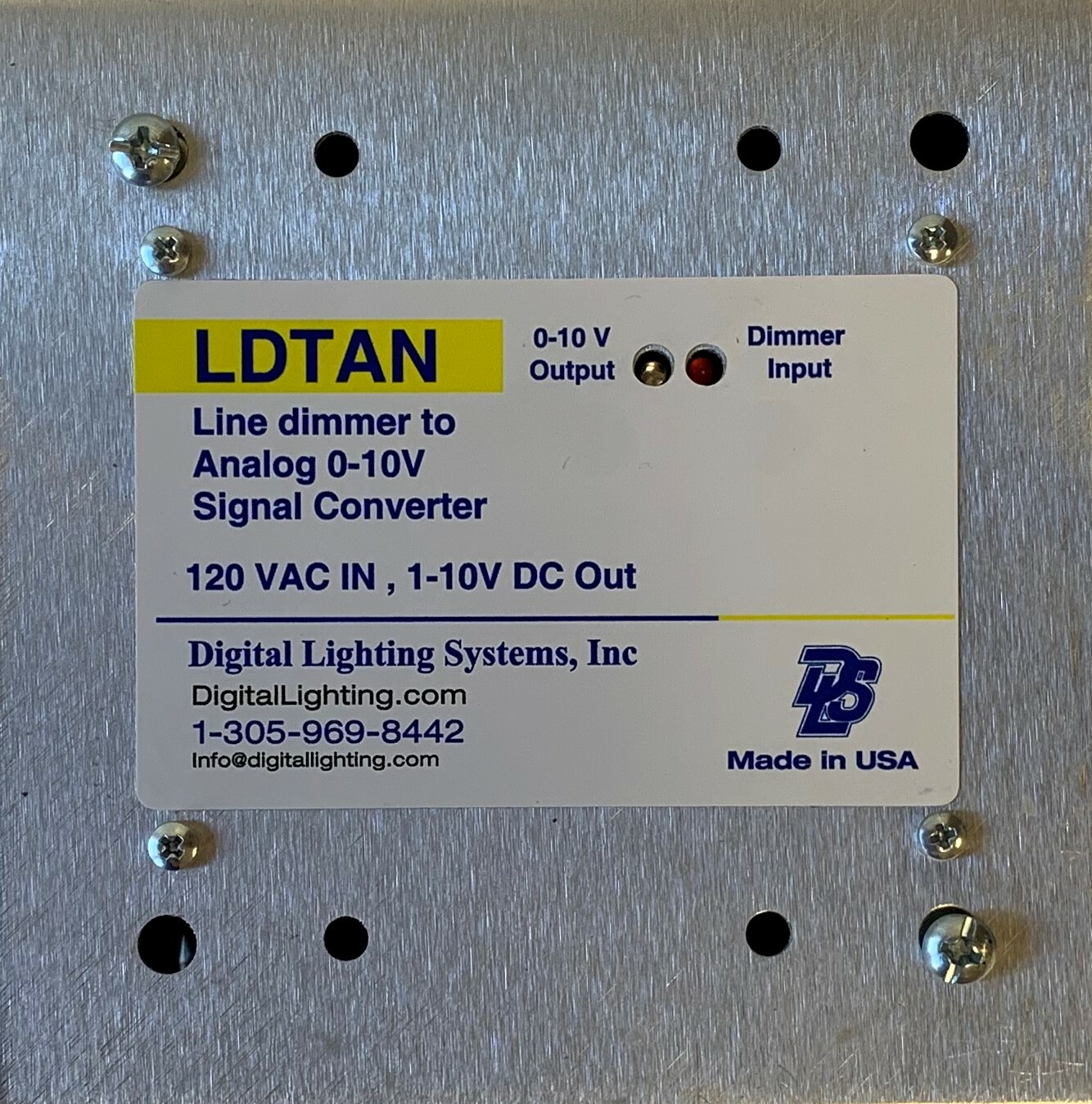 LDTAN Converter for 120 VAC dimmer to 0-10V control for LED drivers MADE IN USA