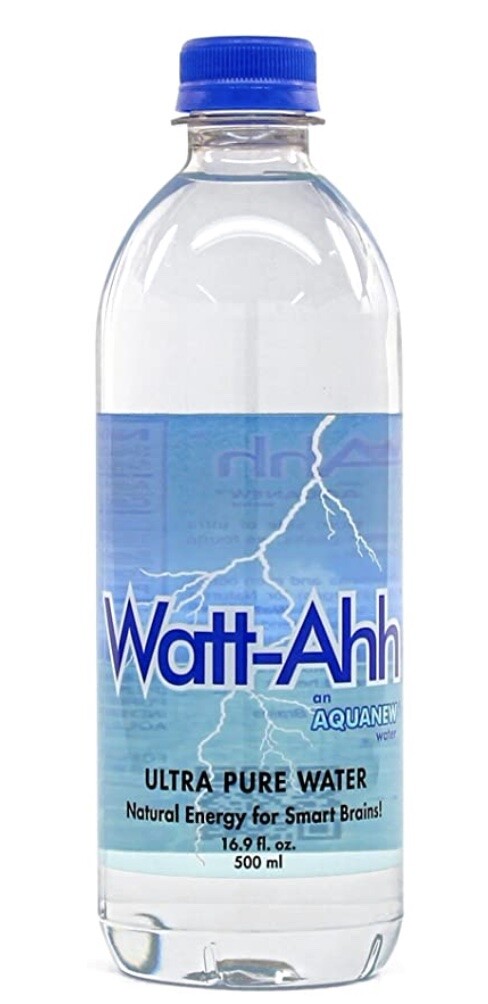 AquaNew’s Watt-Ahh Ultra-Pure Polarized Water – 16.9 fl. oz (case of 24 bottles)