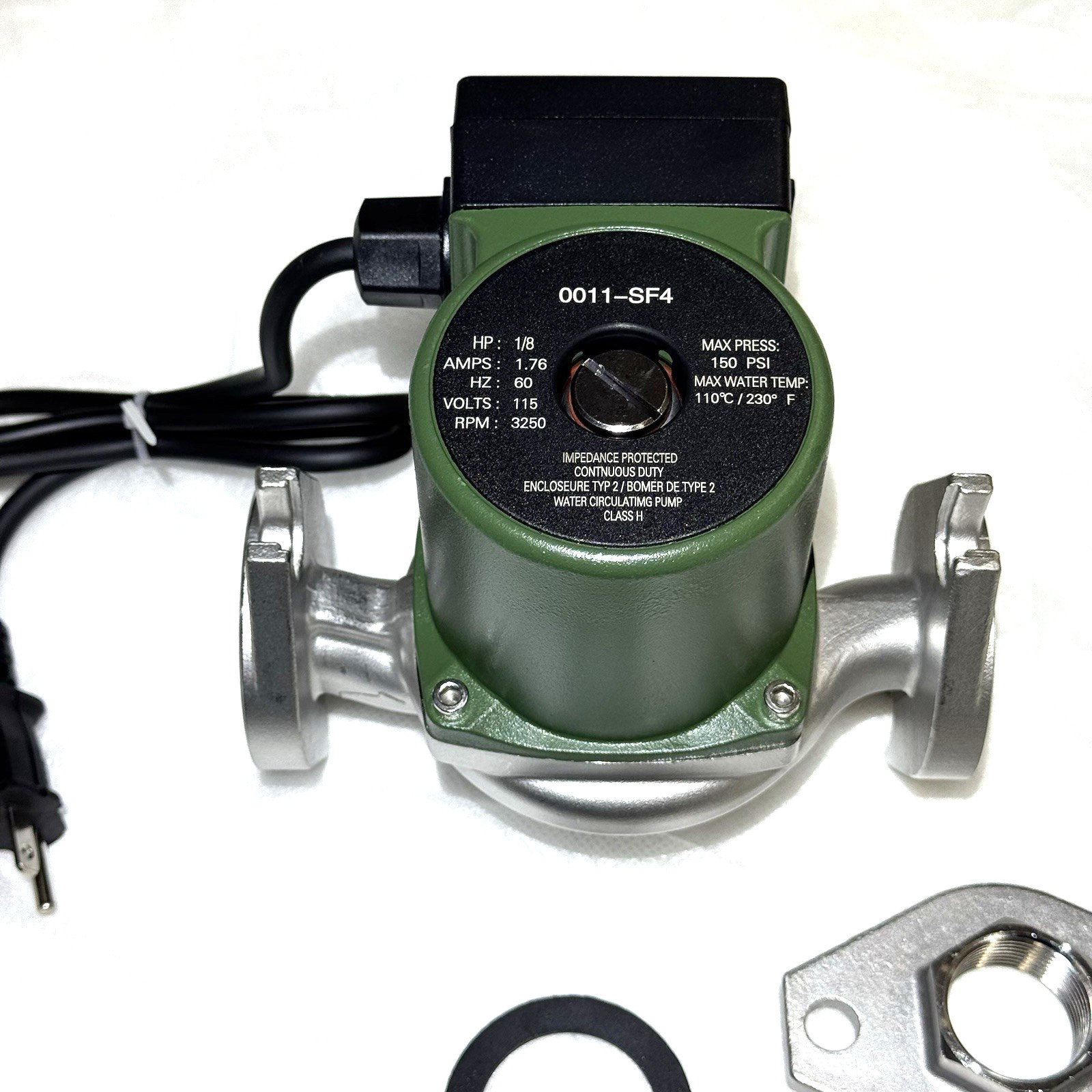 Upgraded 0011-SF4 High Quality Stainless Steel Cartridge Circulating Pump Taco