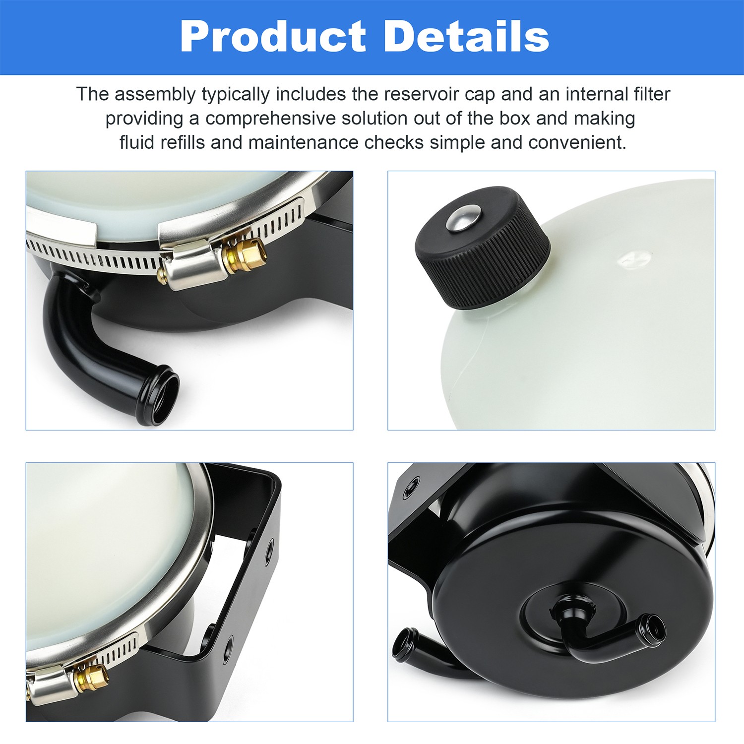 Power Steering Fluid Reservoir for Peterbilt J86-1036-001 J861036001 575.1138