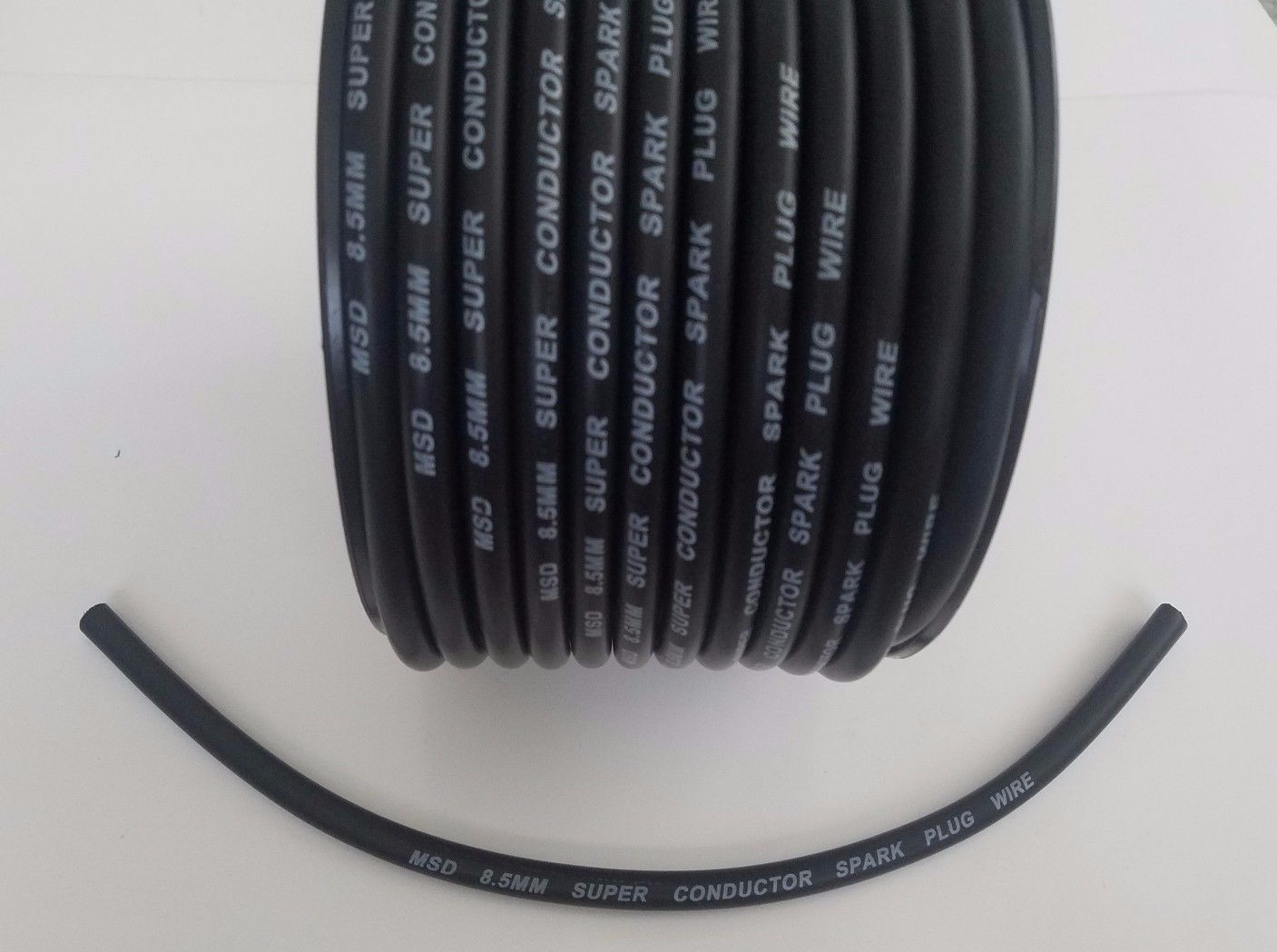 8.5mm MSD IGNITION SUPER CONDUCTOR BLACK silicone Spark plug wire sold by foot