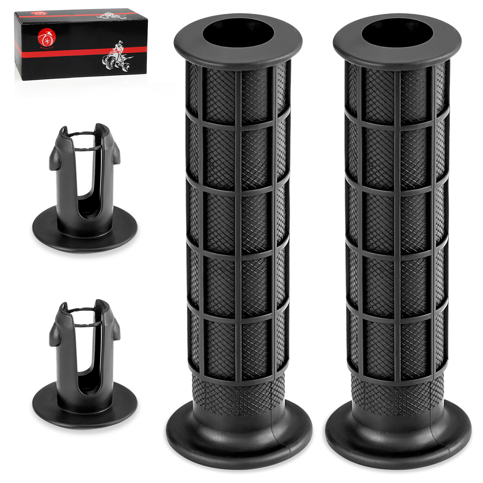 07-24 For Honda Recon Rancher Foreman Rubicon Rincon Handlebar Grips & End Caps