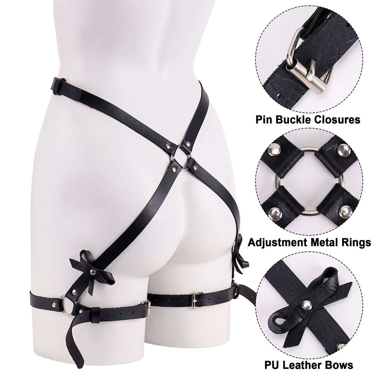Women Leather Garter Body Harness Belt Strap Waist Leg Thigh Suspenders