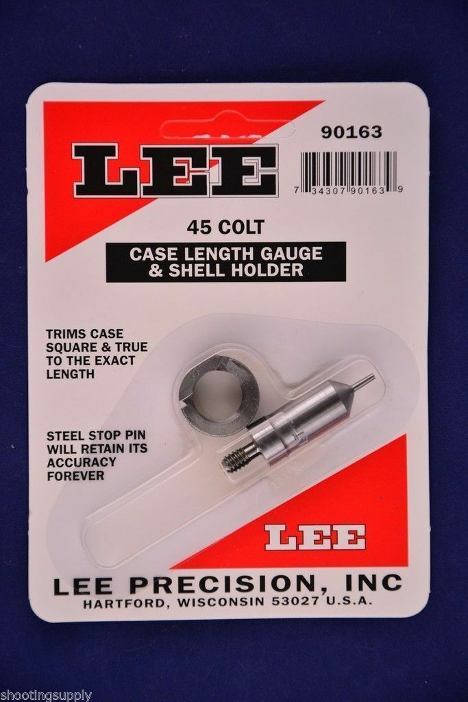 Lee 90163 Case Length Gauge & Shell Holder 45 Colt 45 Long Colt #90163