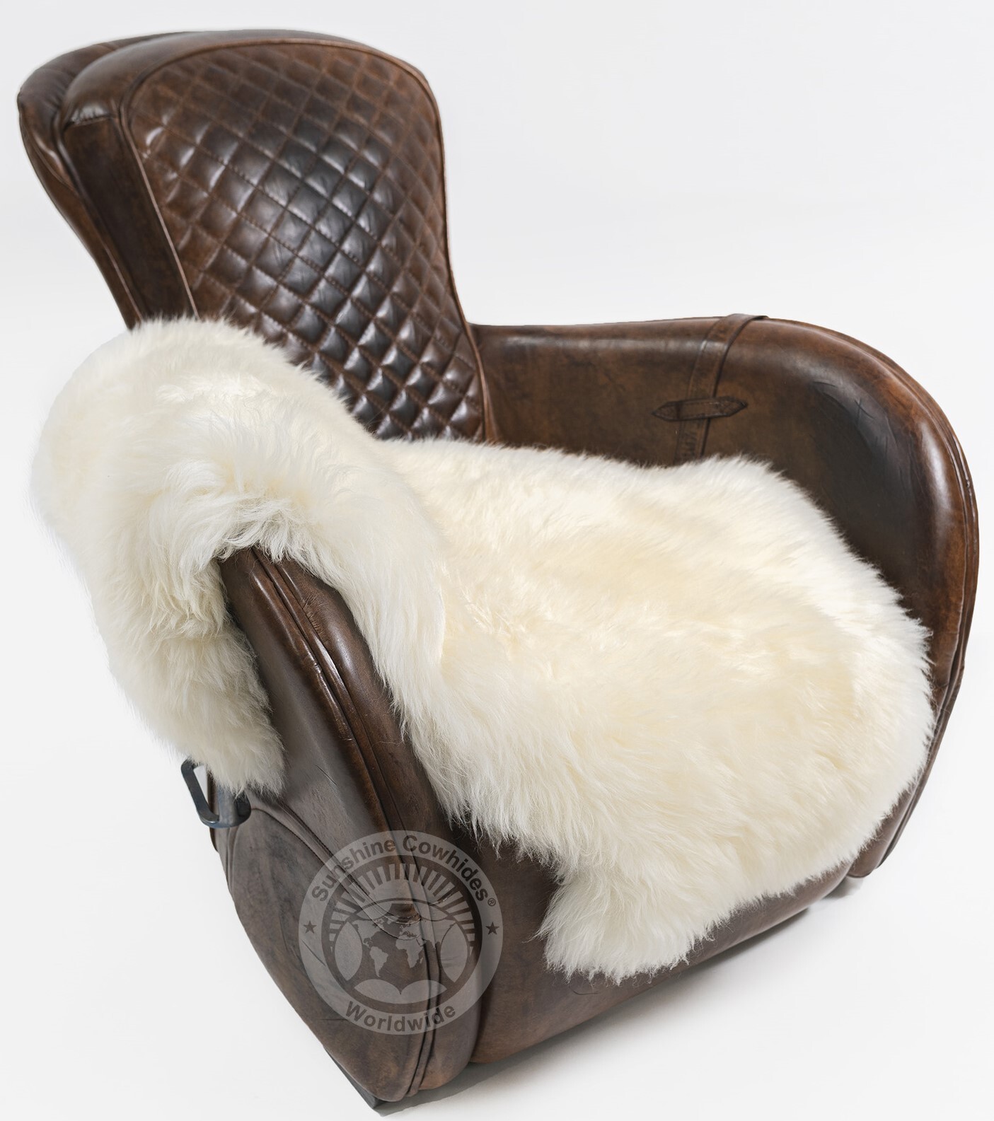 Real Sheepskin Rug Natural White - Size 2 x 3' Lambswool