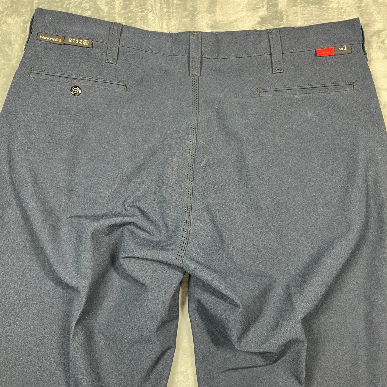 Workrite FR Work Pants Mens 38x35 Navy Blue Nomex IIIA Flame Resistant 402NX75NB