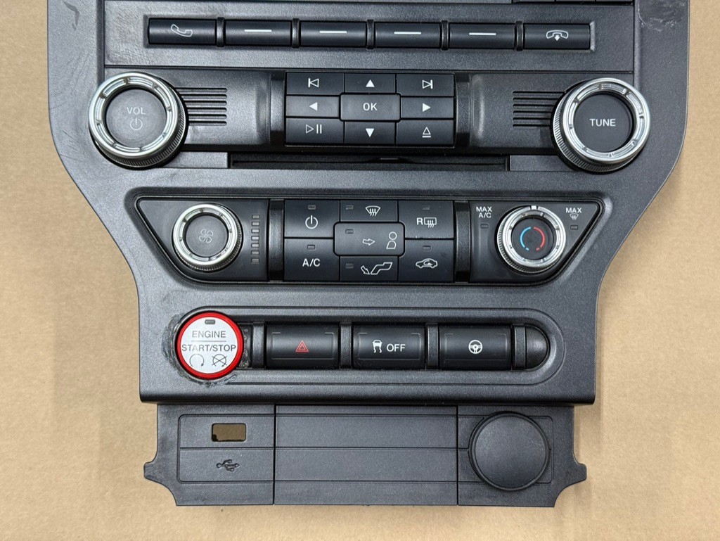 2015-2017 Ford Mustang GT Face Plate Radio Trim Piece - OEM