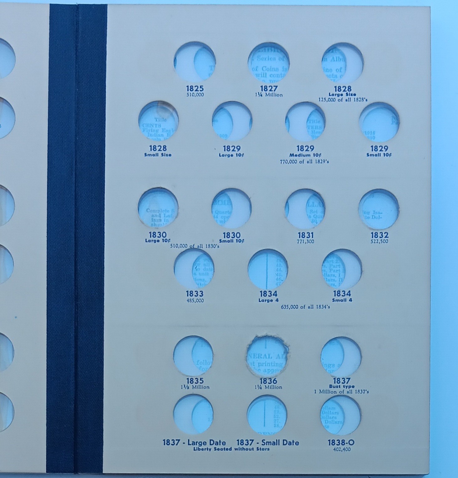 Library Of Coins 1796-1853 Early Draped Capped Seated Dimes Vol. 41 Part 1 Album