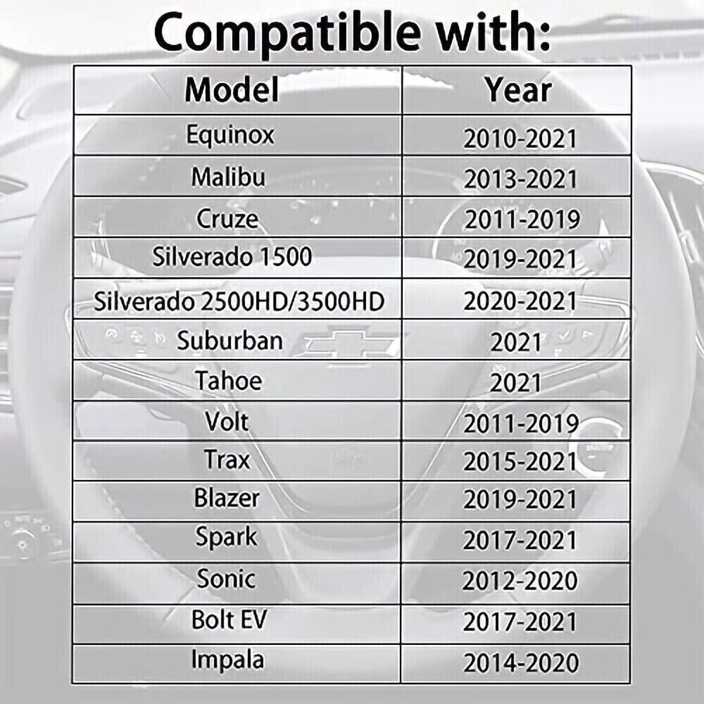 Chrome Black Steering Wheel Bowtie Overlay Chevy Silverado 14-24 Emblem Badge