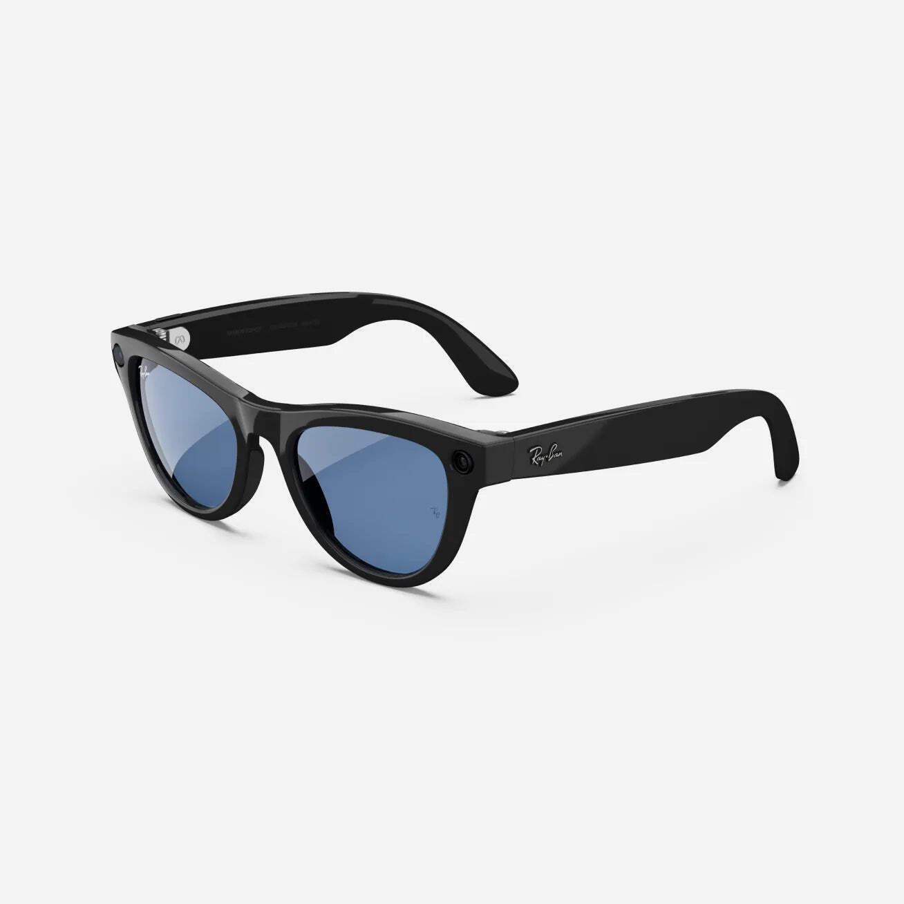 Ray-Ban Meta Skyler (Refurbished), Shiny Black / Cerulean Blue Transitions®, Sta