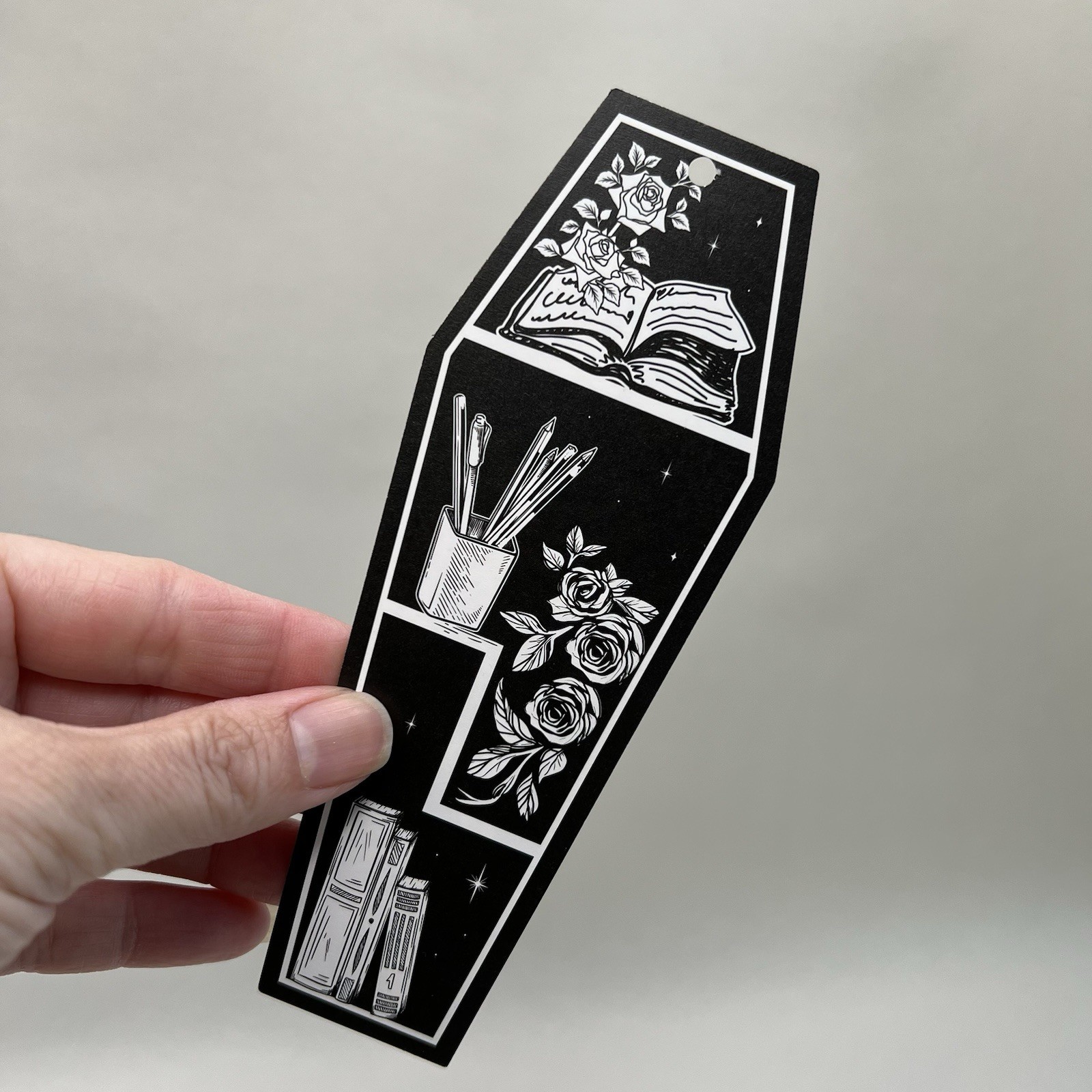 Skeleton Coffin Bookmarks Halloween Gothic