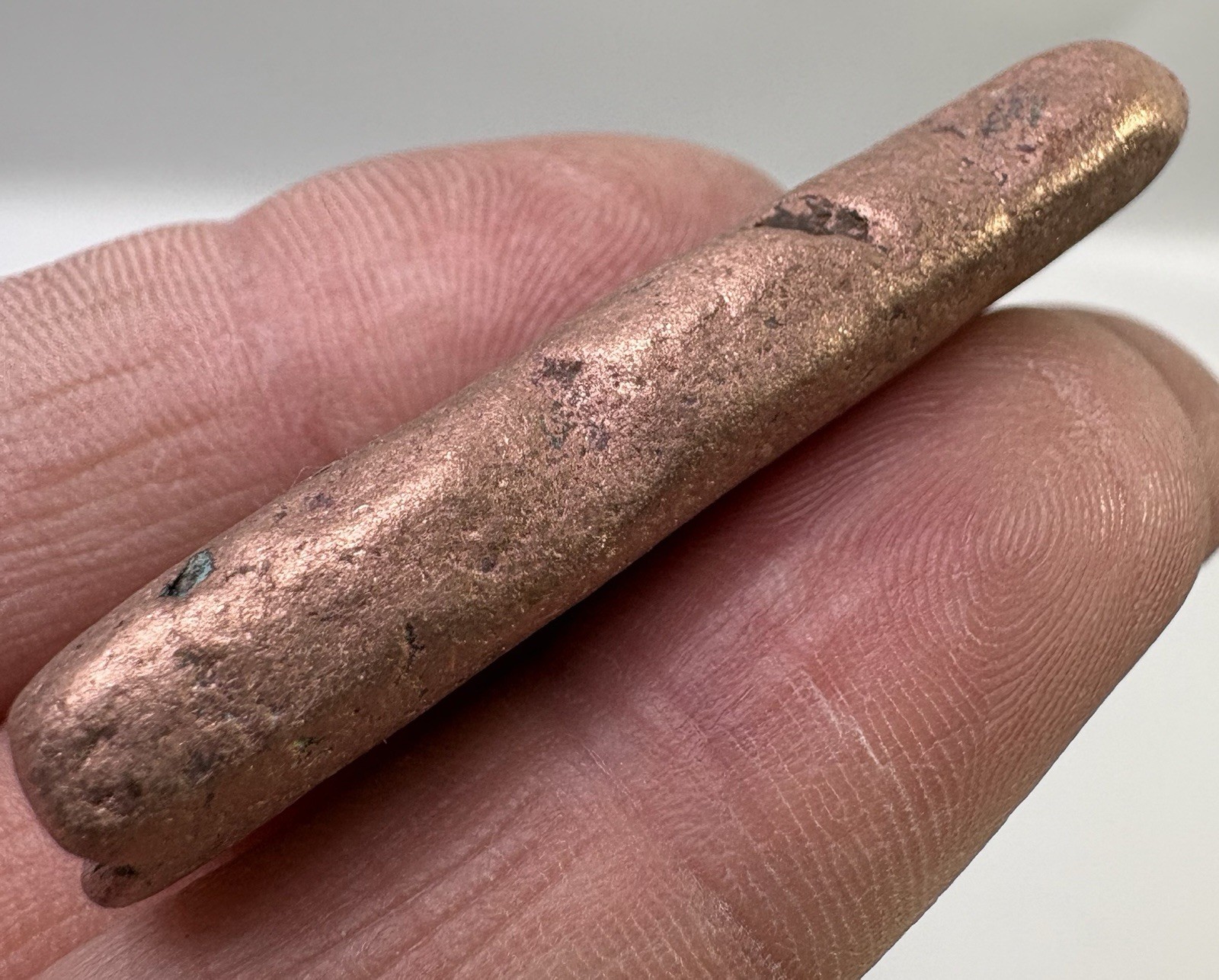 Pure Native Michigan Solid Copper Nugget Specimen Keweenaw Peninsula Mineral