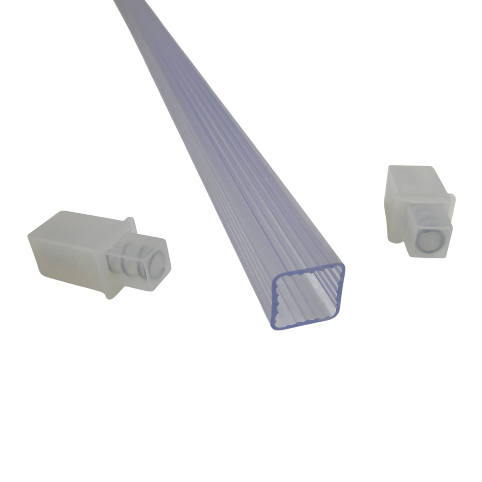 Clear Acrylic Towel Bar Rod Spring Rack 24 inch Mid Century Modern Vintage Retro