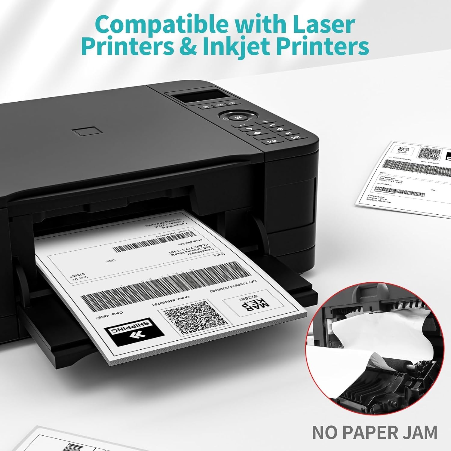 Full Sheet Sticker Paper for Laser & Ink Jet Printers 8.5" x 11" Shipping Labels