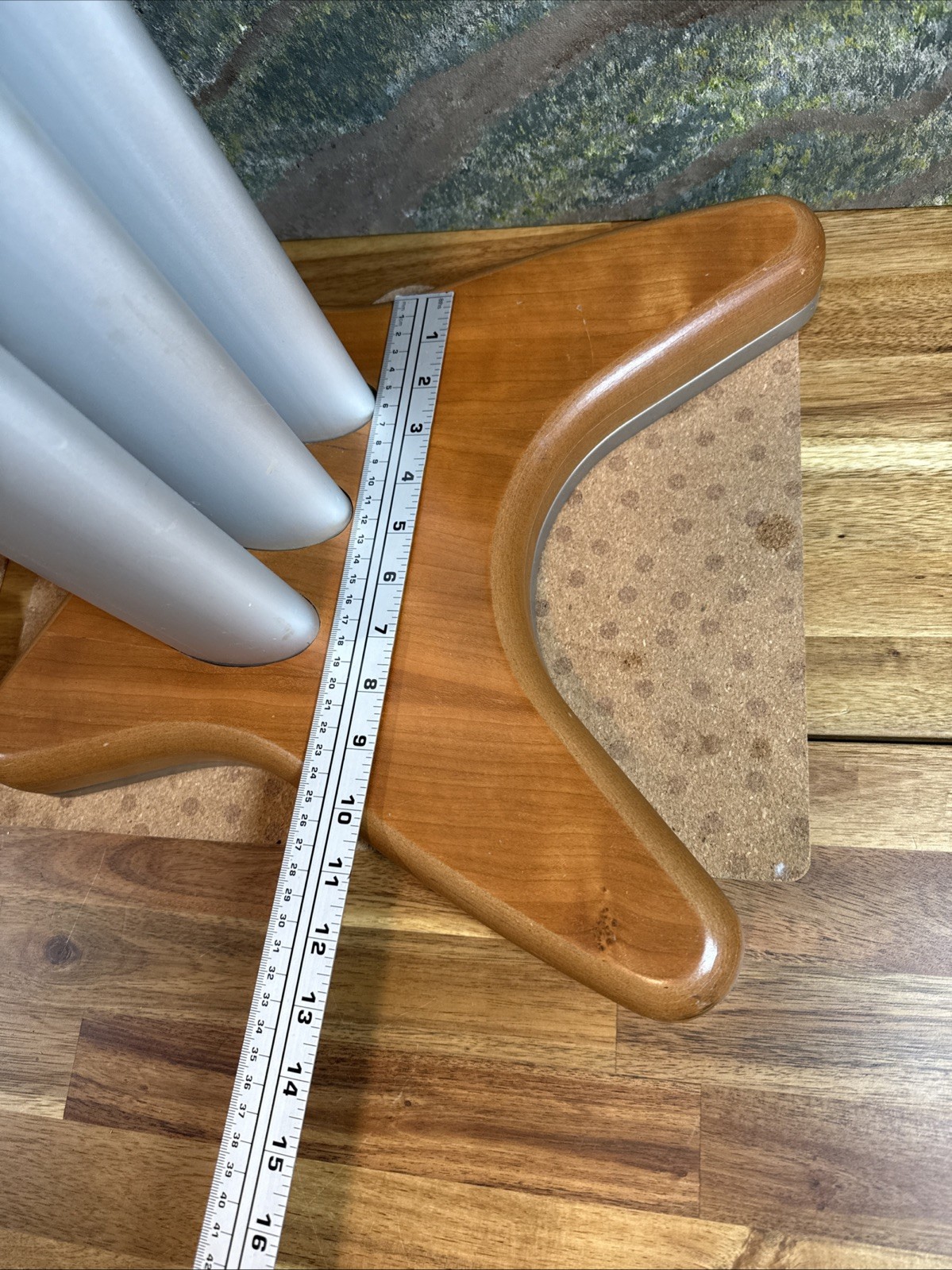 speaker stands pair Metal Wood Base Bookshelf Large Subwoofer Center Channel