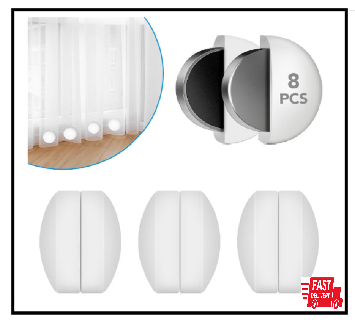 8 Pcs Shower Curtain Weights，Silicone Wrapped Heavy Duty Shower Curtain Magnets，