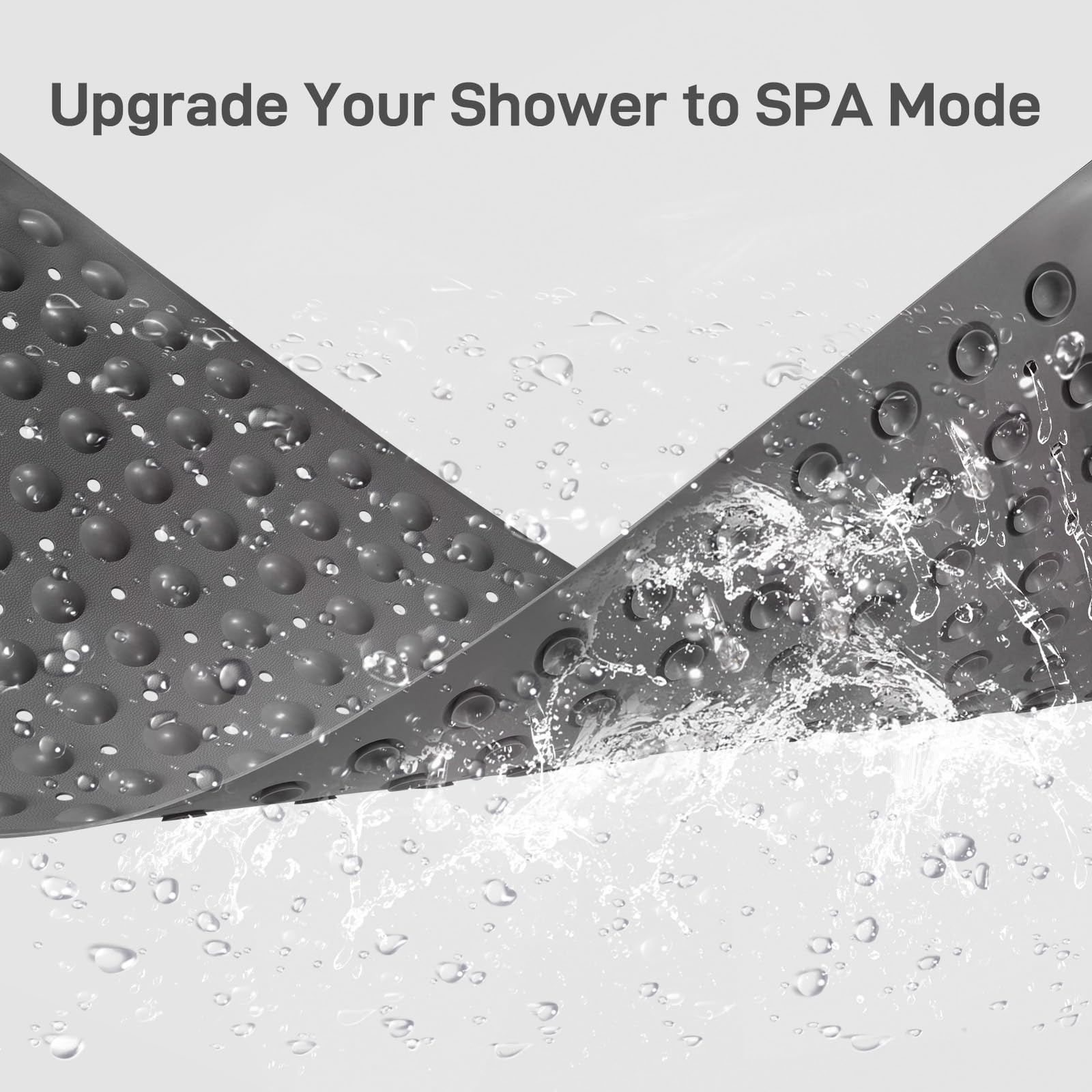 WarmSnow（is TPE, Not PVC） Long Bathtub Mat Non Slip 39.5 x 16 Inch, Inside Sh...