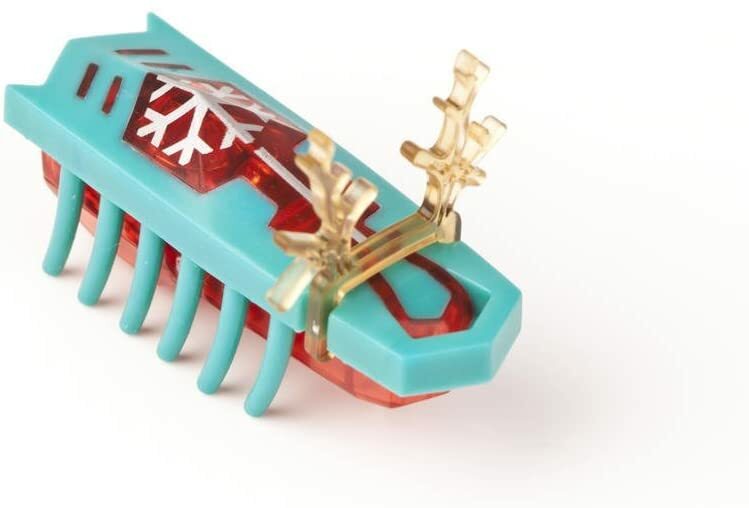 2 Pack Hexbug 1 Teal/Red & 1 Red/Green Nano Christmas Ornament Reindeer Antlers