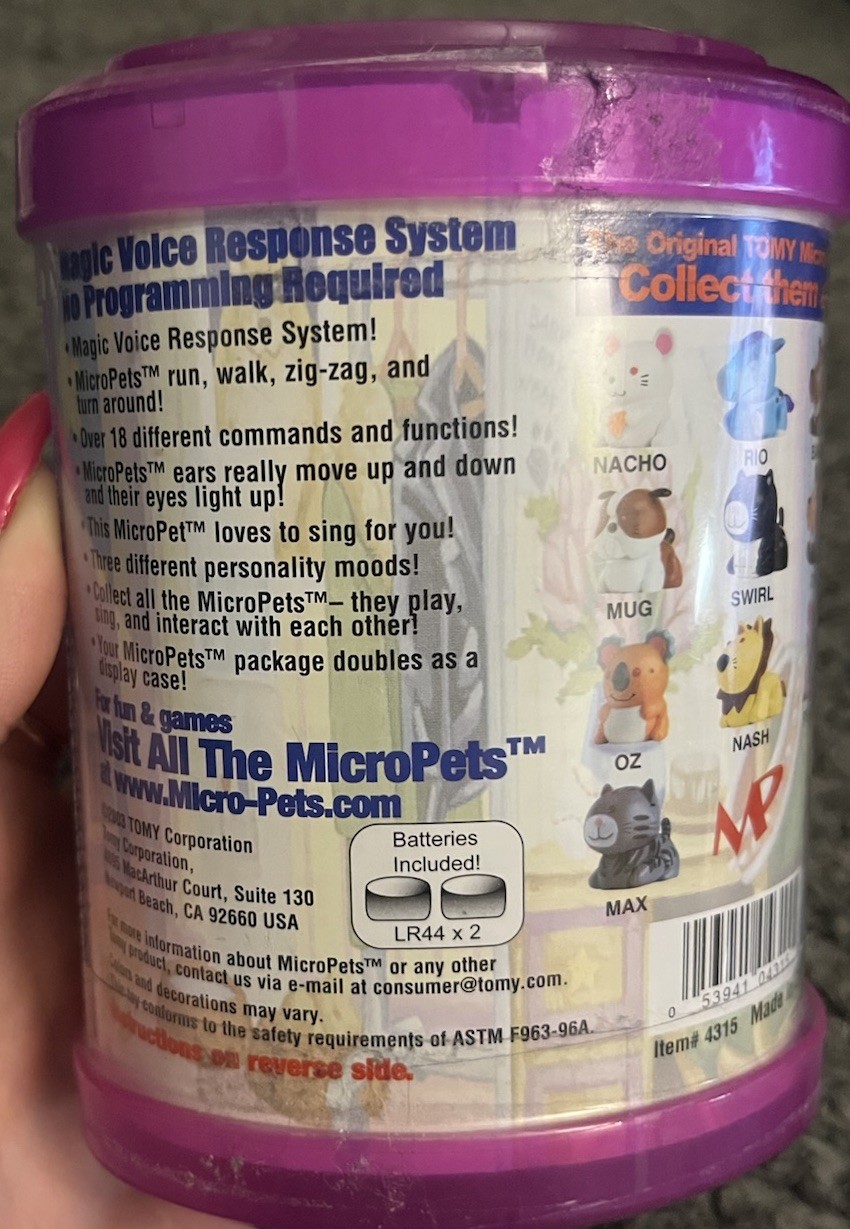 Vintage Micropets TOMY 2003 Banjo Dog Sealed Series 3