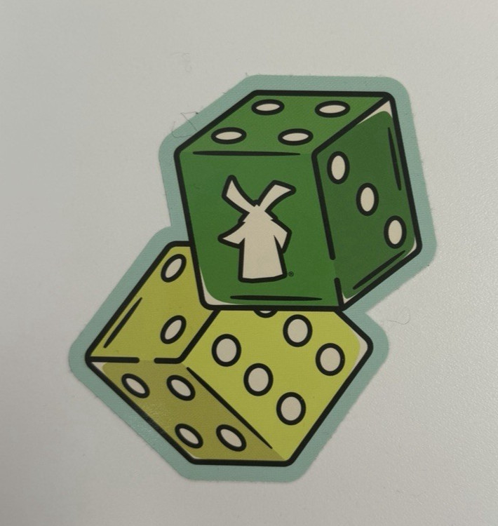 Dutch Bros March 11/26 Sticker Drop limited edition Yellow & Green Dice