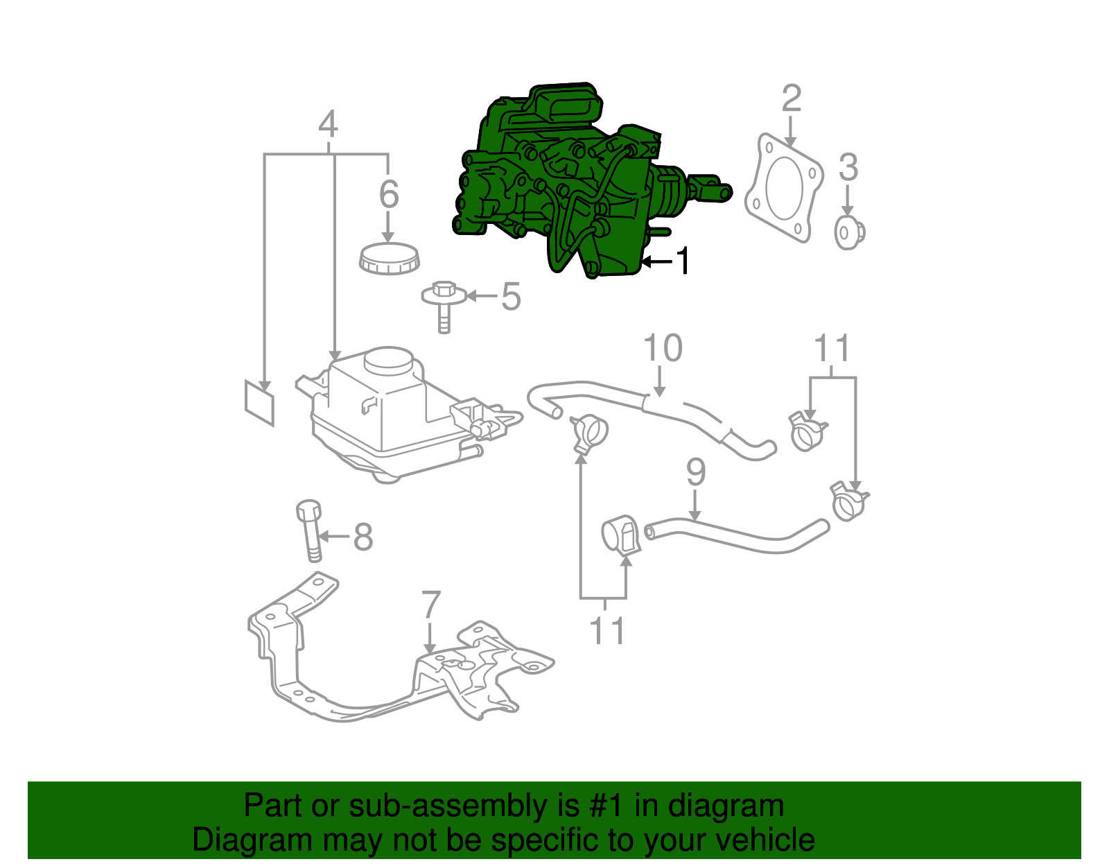Genuine Toyota Prius Master Cylinder ABS Brake Actuator 47050-47180