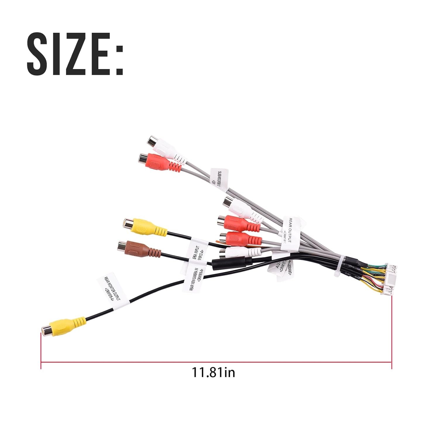 1x RCA Harness For Pioneer DMH-W4660NEX DMH-WT7600NEX DMH-WT76NEX DMH-WT8600NEX