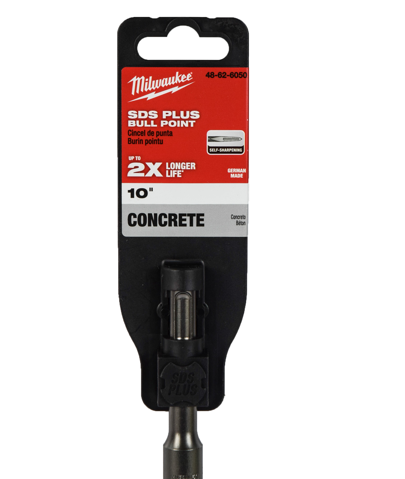 Milwaukee 48-62-6050 SDS-PLUS Self Sharpening 10" Bull Point Bit