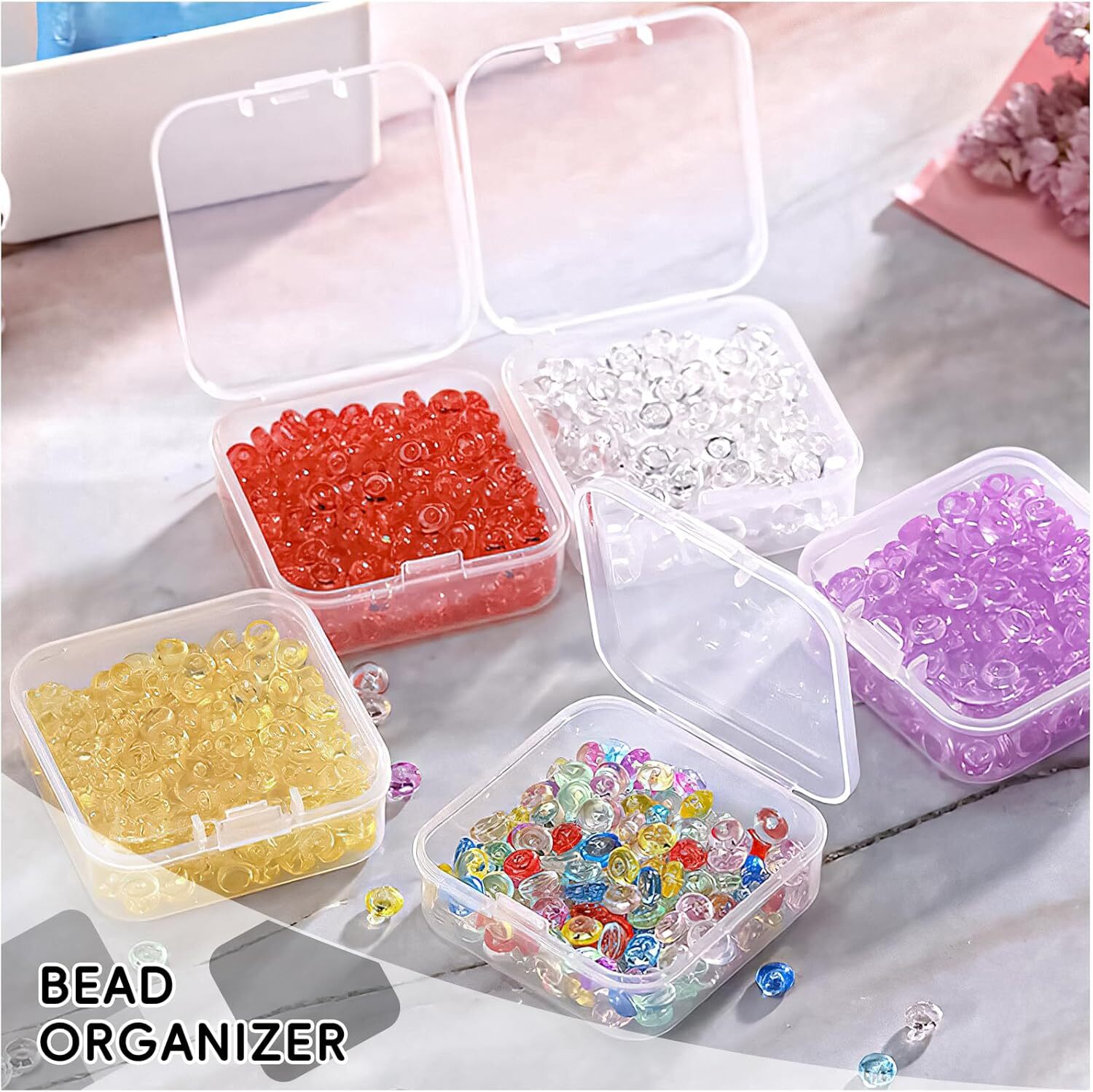 24x Small Plastic Storage Boxes for Coins, Screws, Jewelry