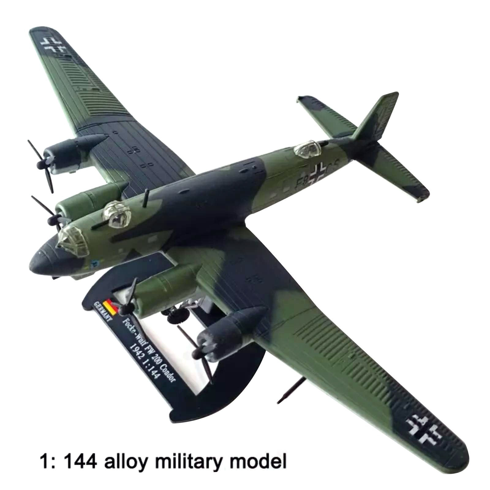 1:144 German Focke-Wulf Fw 200 Condor Aircraft Model Diecast Military Collection