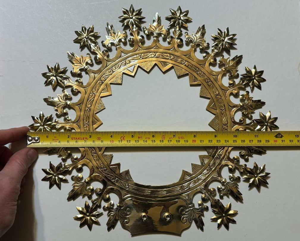 Large Halo Crown for Religious Statue (12" diam.) Mary, Jesus (H826) chalice co.