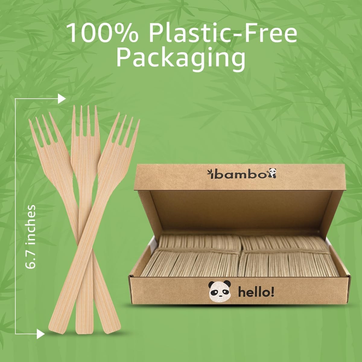 Eco-Friendly Disposable Forks - 500 Bamboo Utensils for All Occasions