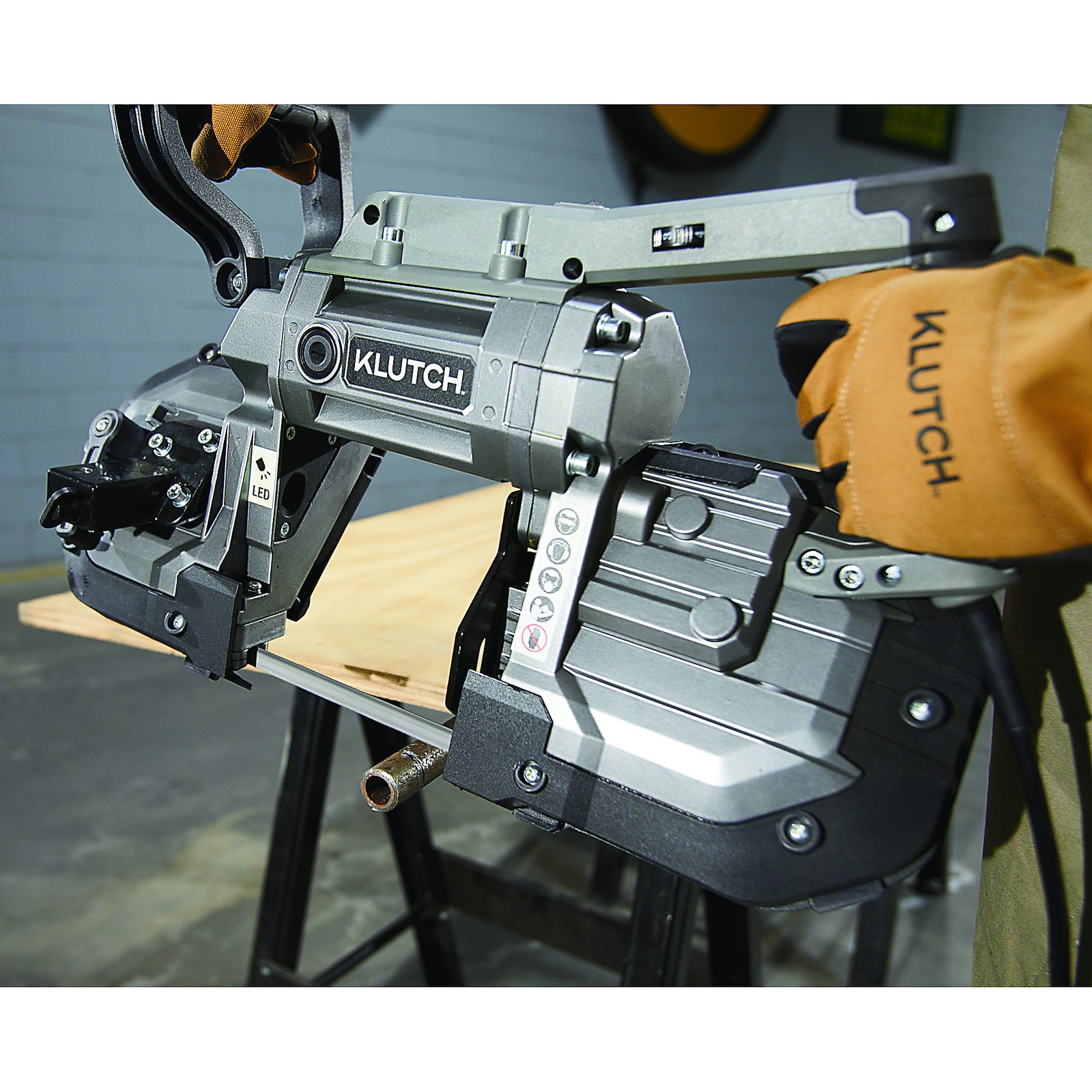 Klutch Electric Portable Benchtop Bandsaw, 120V