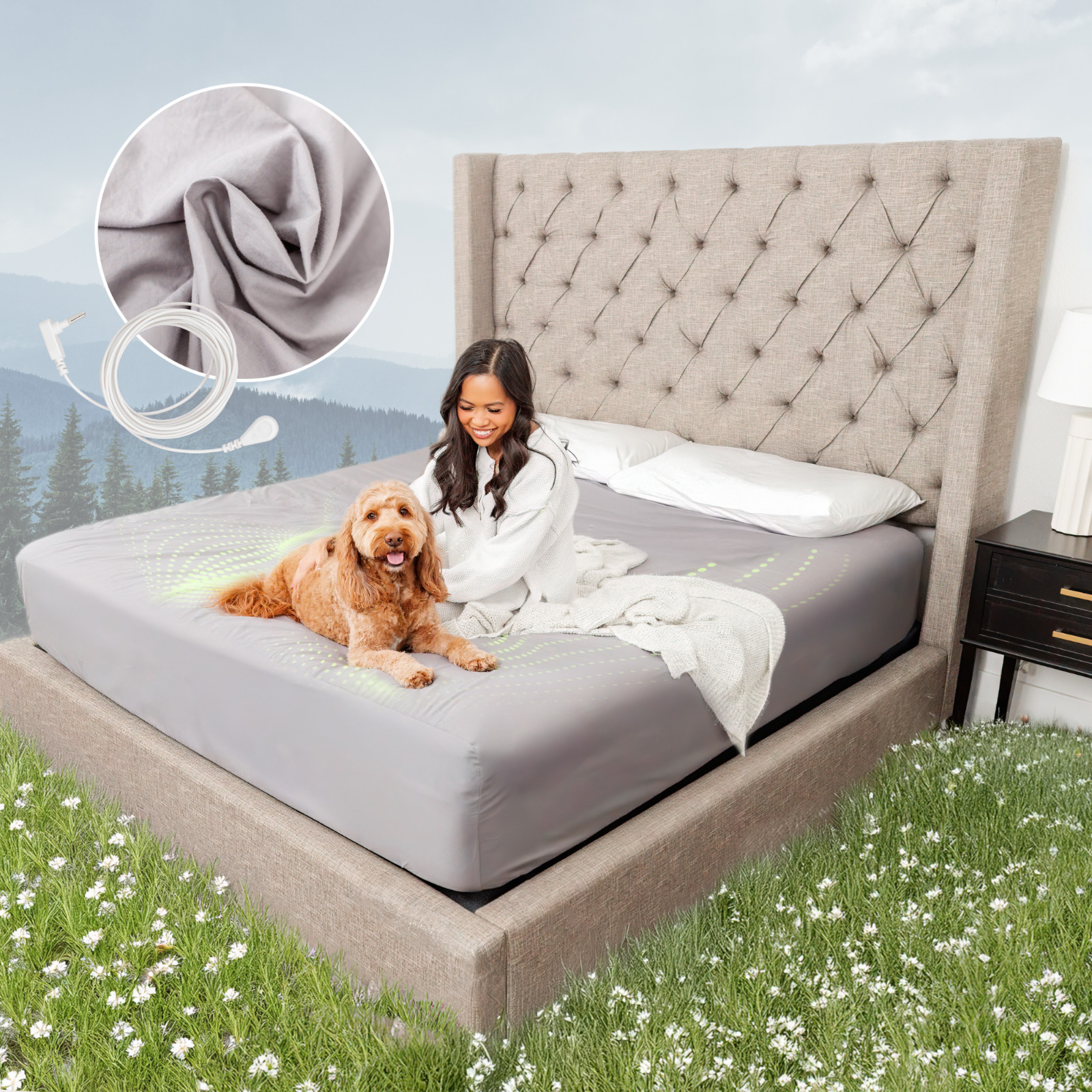 Fitted Grounding Sheets, 20% Silver + Organic Tensel, Silky Soft MADE IN USA