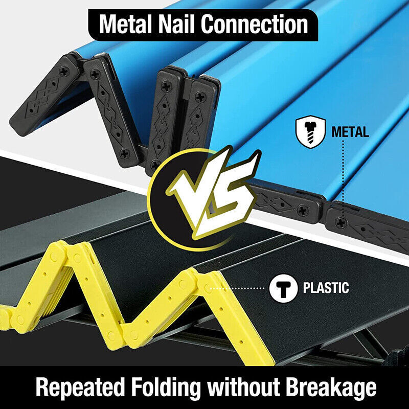 VILLEY 24" Portable Camping Side Table Ultralight Aluminum Folding Beach Table