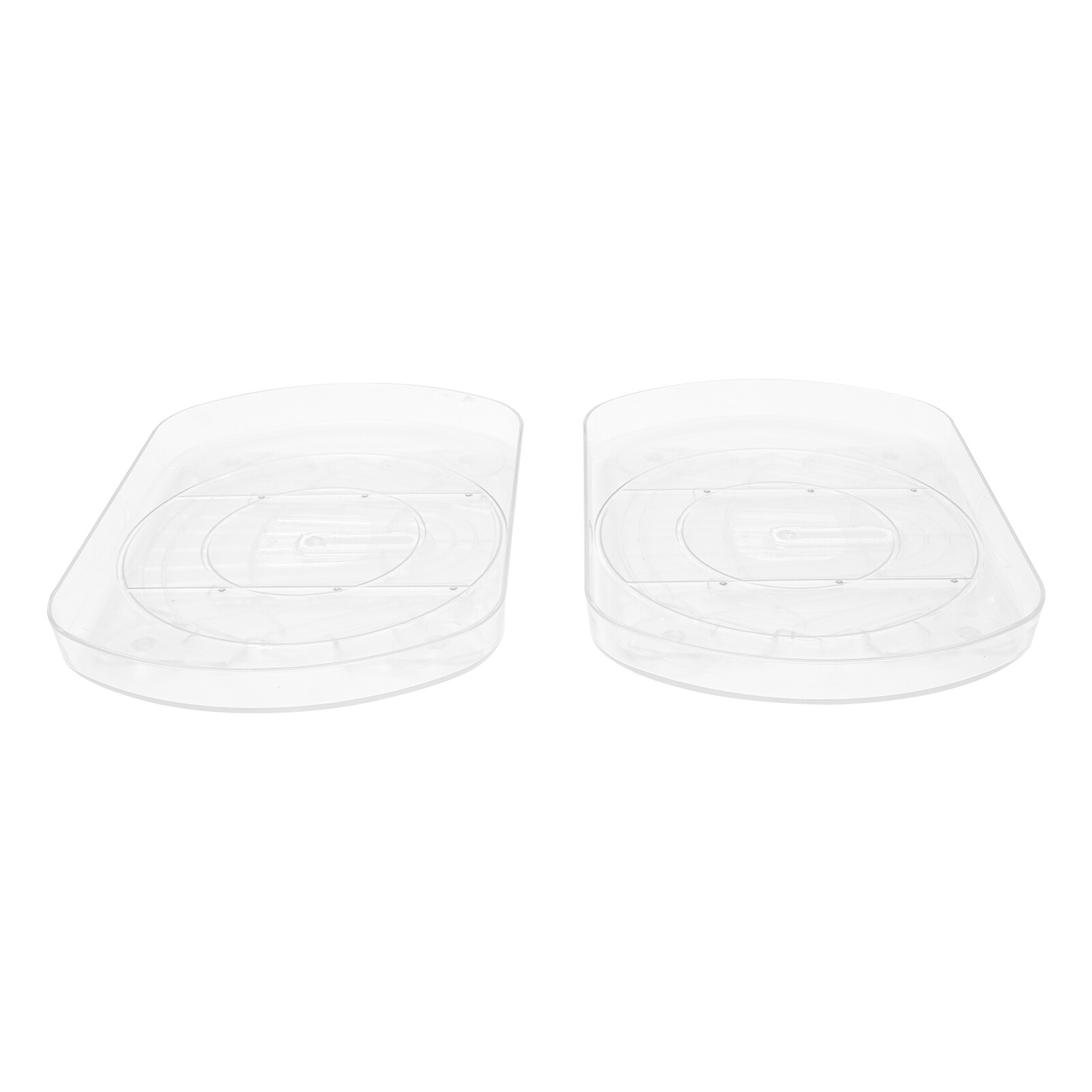 2 Packs Square 360° Rotate Turnplate Rotary Turntable Organizer for Refrigerator
