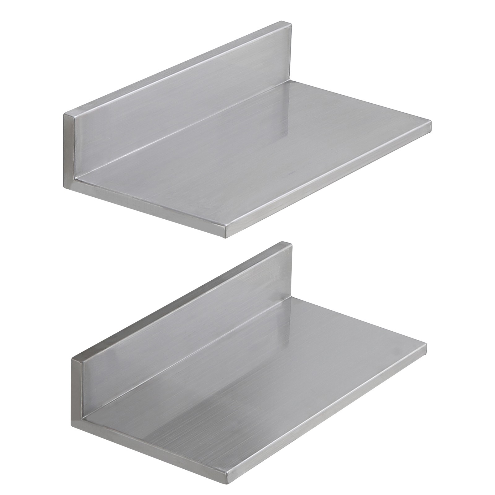 Uimoso 16" x 8.6" Stainless Steel Wall Mounted Shelf Kitchen Shelving 2 Pack