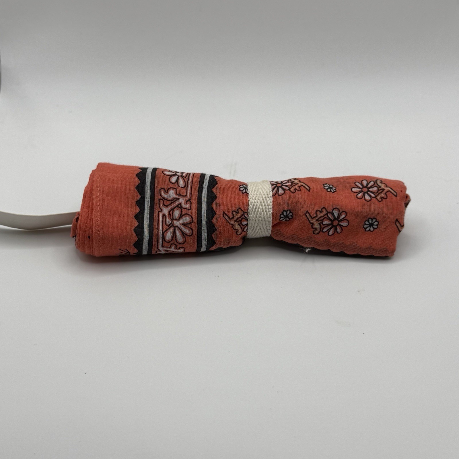 Madewell Organic Cotton Floral Bandana In Coral NWT