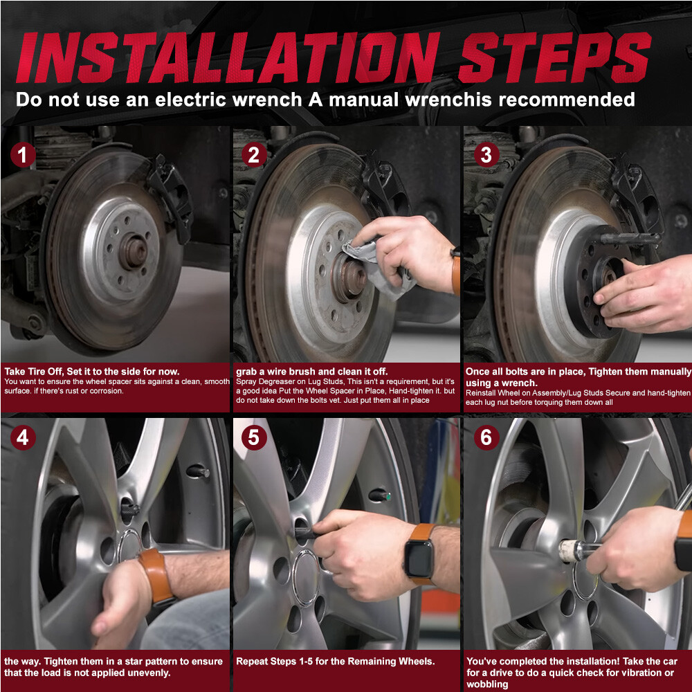 4Pcs 2 inch 6 Lug 6x5.5 Wheel Spacers fits Chevy Silverado 1500 Suburban Sierra