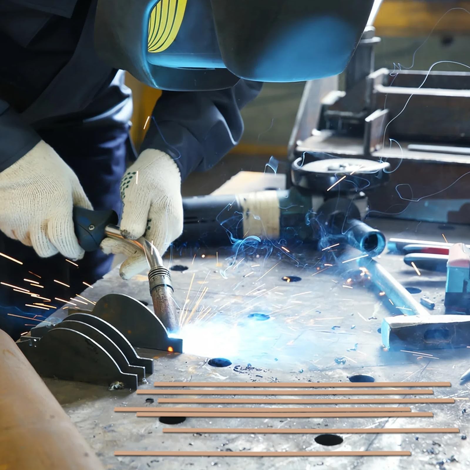 40pcs, Brazing Rods, Welding Rods, Bcup-5 15% Silver Solder, Welding Sticks,9...