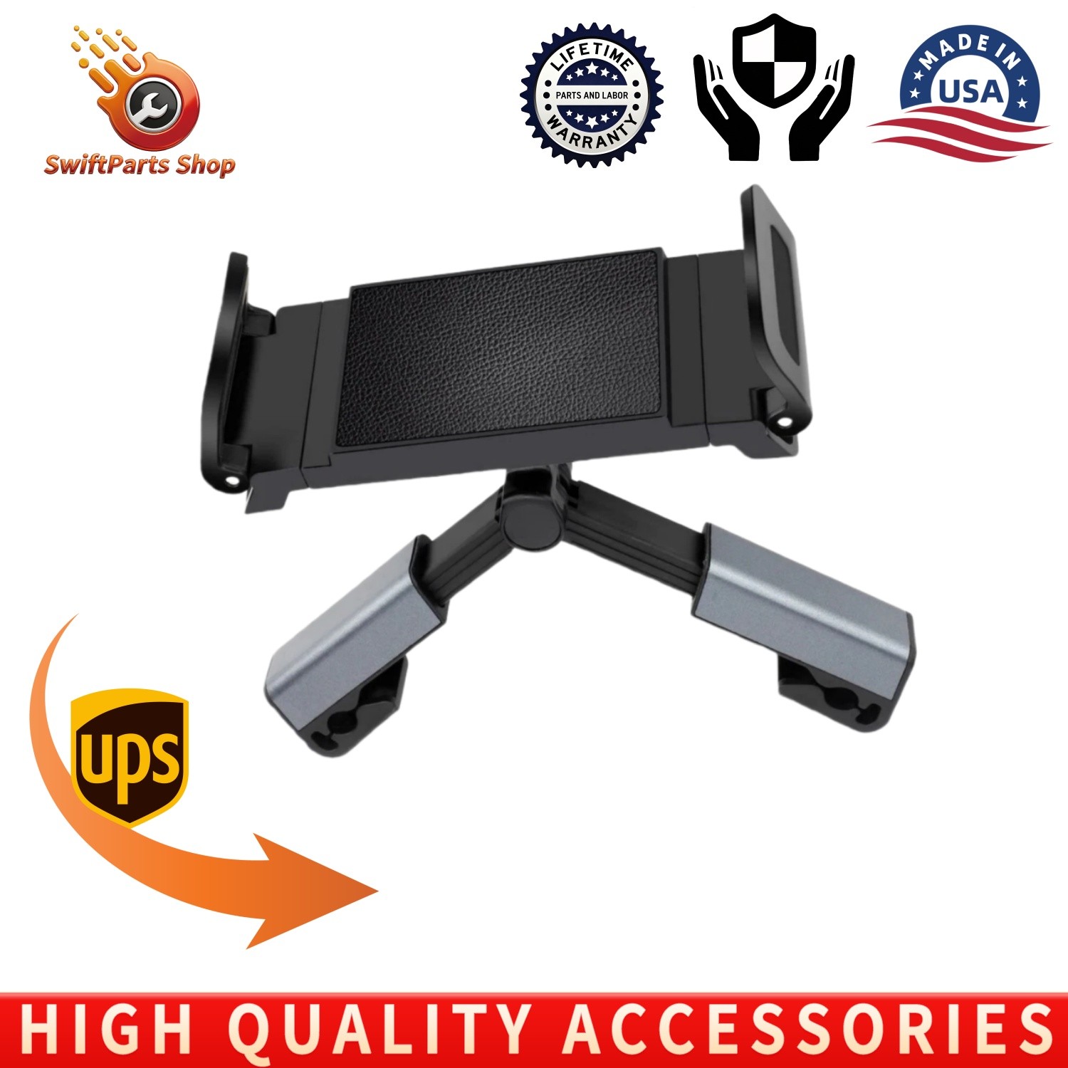 Tablet Holder 360° Car Back Seat Headrest Mount for 4.7-12.9" iPad Phone Samsung
