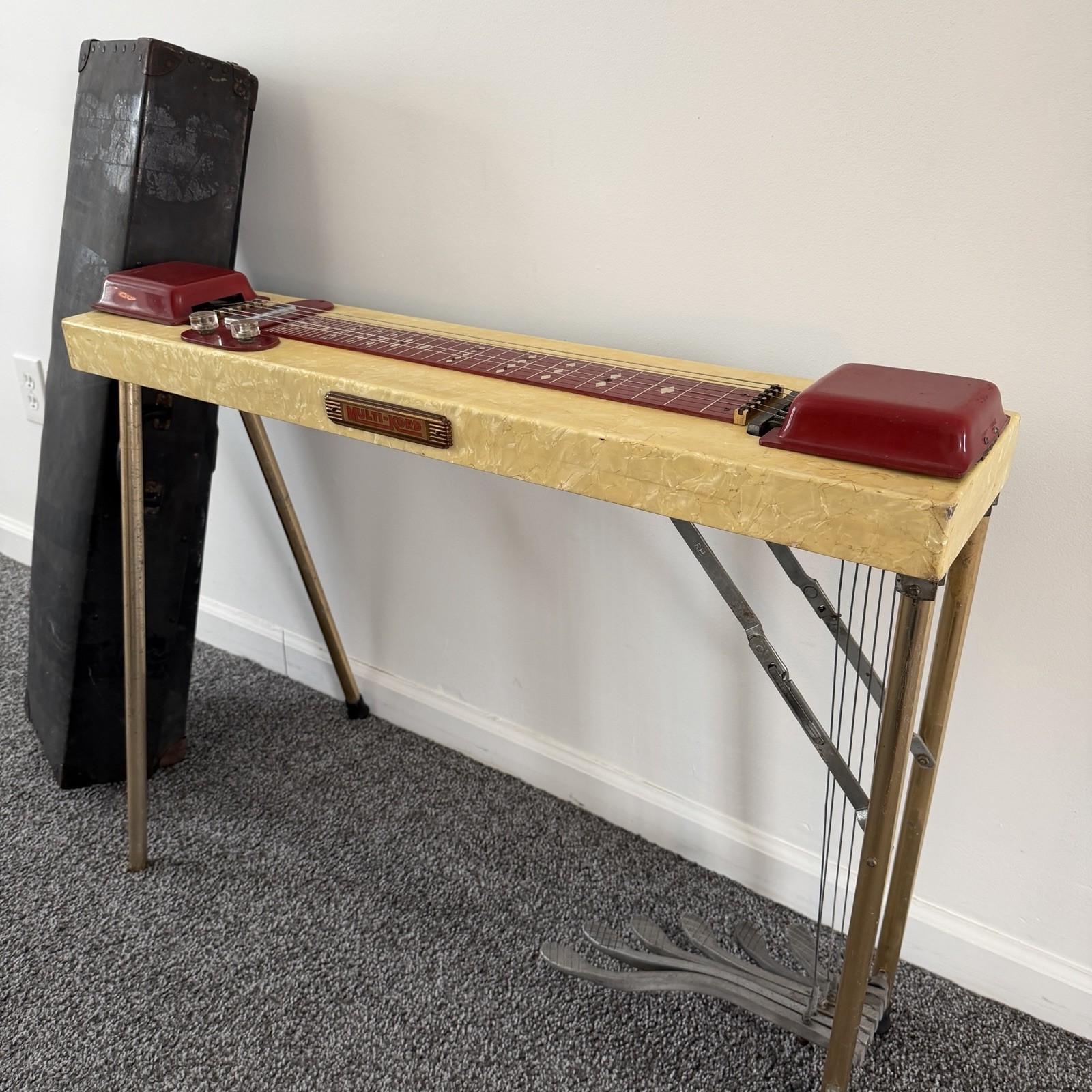 Harlin Bros Multi-Kord 6-Pedal Steel Guitar w/Case 1949-51 Indianapolis Tested