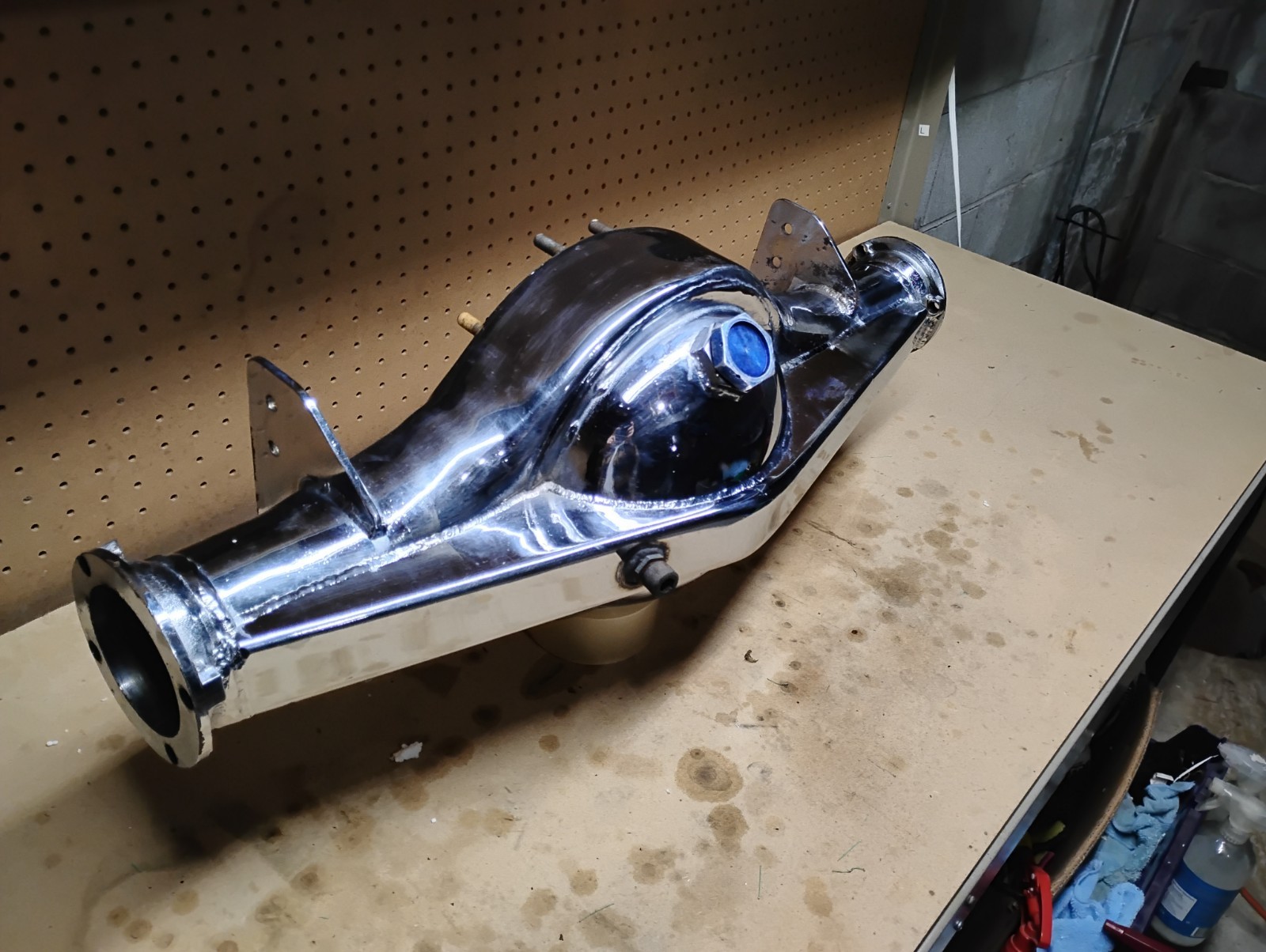 Vintage CHROME 8¾ 8.75 Axle FRONT ENGINE DRAGSTER Slingshot Vtg NHRA GASSER