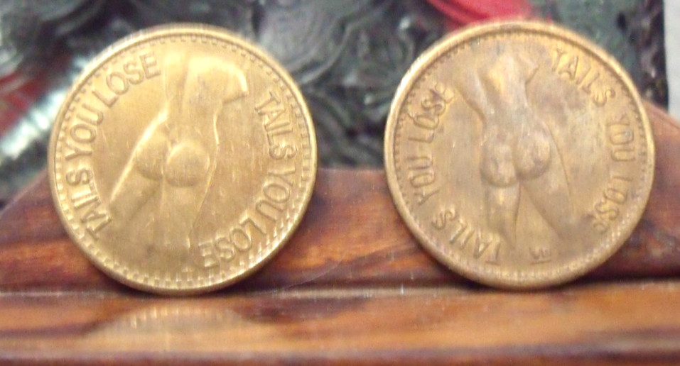 NUDE WOMEN HEADS - TAIL FLIPPING TOKEN BIG ONES