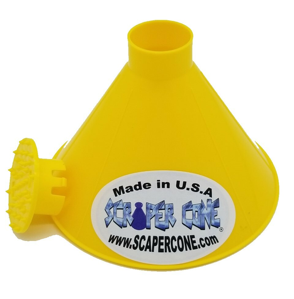 The Original Scraper Cone Ice Scraper With the Twist & Lock Cap Made In The USA
