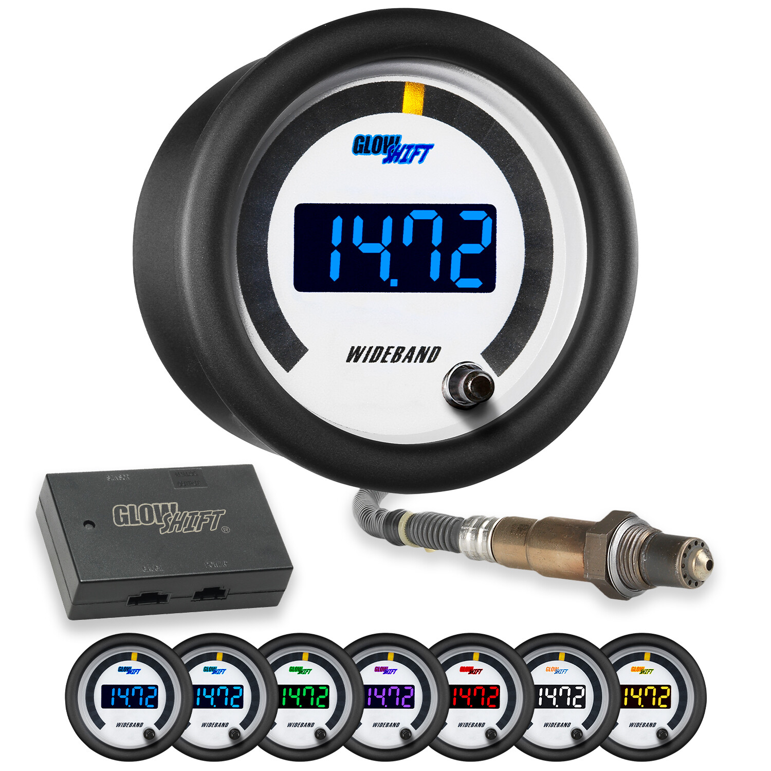 52mm GlowShift White 7 Series Digital Wideband Air/Fuel Gauge