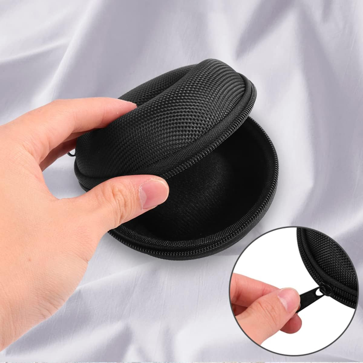 Pack of 2 Zipper Travel Watch Cases Single Watch Storage Boxes for Wristwatches