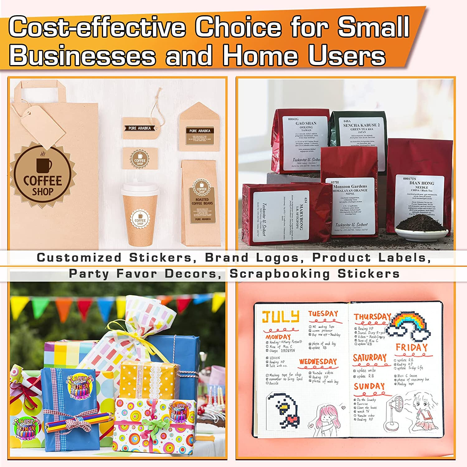 360 Sheets Koala Glossy Sticker Paper 8.5x11 Inkjet Printer Adhesive Photo Paper