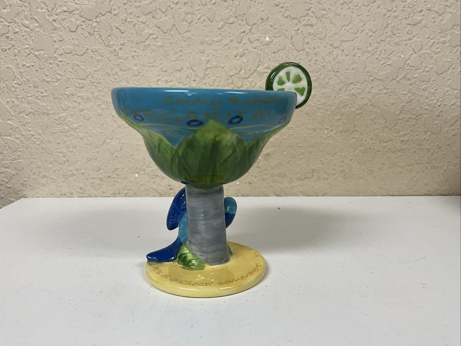 Jimmy Buffet Five O Clock Somewhere Painted Margaritaville Glass NEW! SHIPS FREE