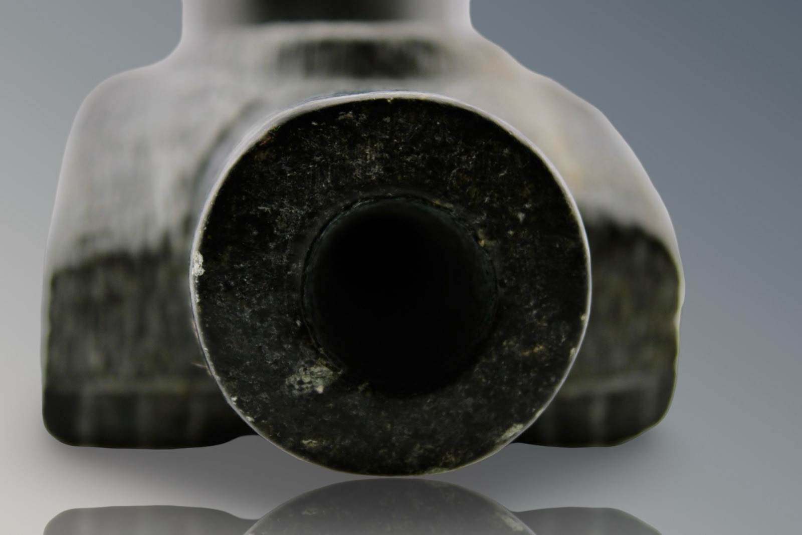 Cherokee Council Bear Effigy Pipe Late 19th Century NC High Rock 13” Long