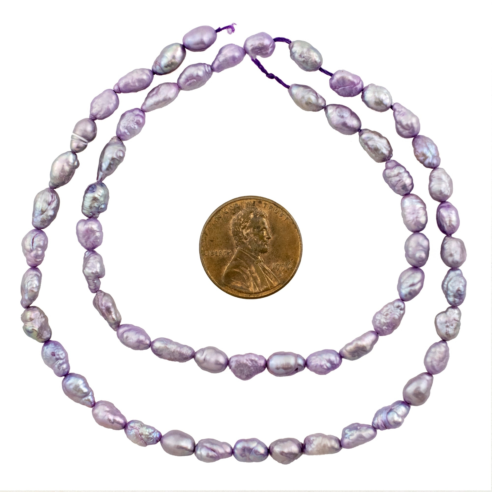 Plum Purple Vintage Japanese Rice Pearl Beads 5mm Oval 16 Inch Strand